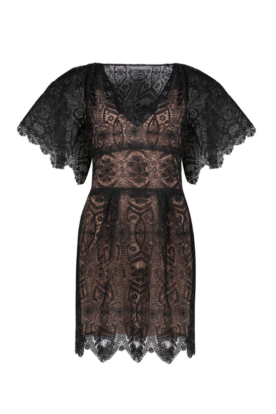 Photo: Alberta Ferretti Lace Mini Dress