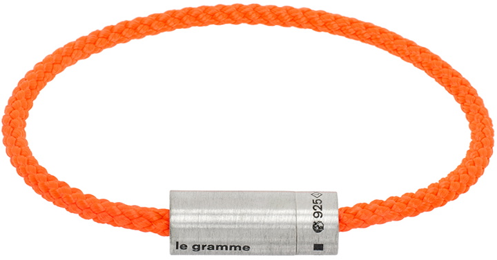 Photo: Le Gramme Orange 'Le 7g' Nato Cable Bracelet