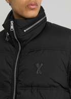Ami Paris Quilted Hooded Shell Gilet Black