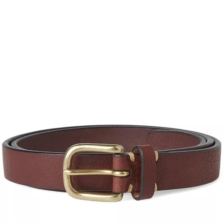 Photo: orSlow Japanese Leather Belt Brown