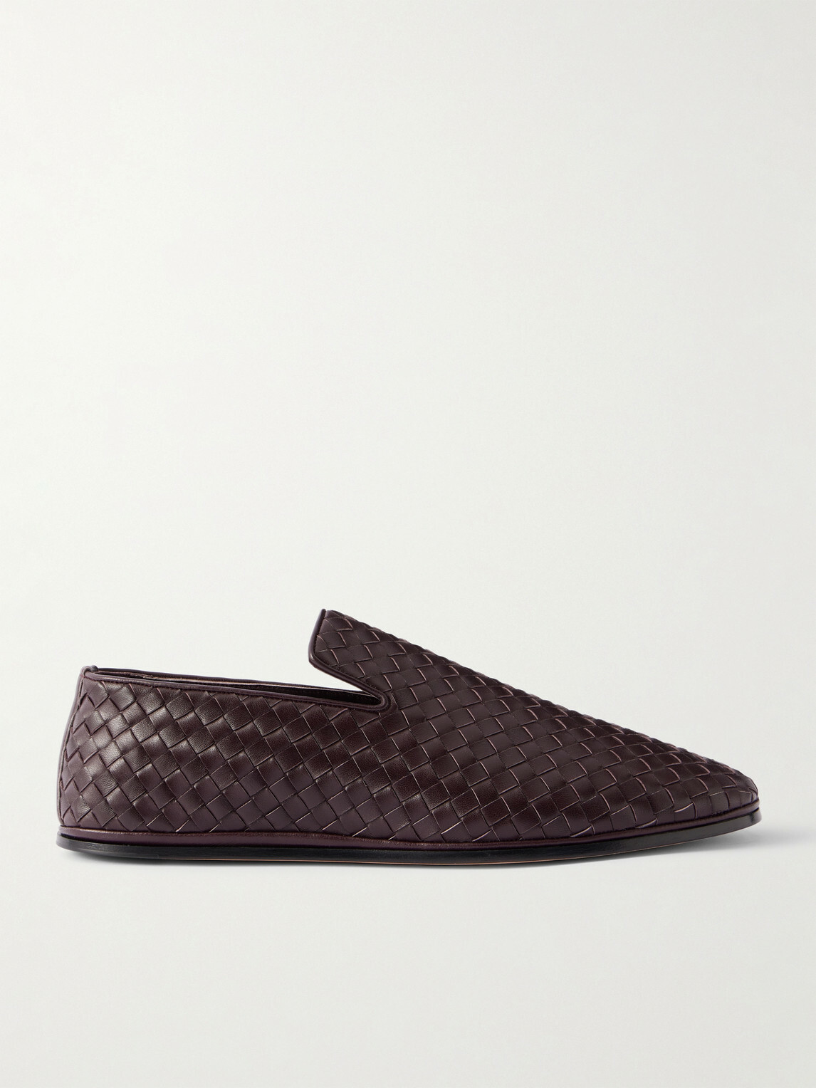 Bottega Veneta - Intrecciato Full-Grain Leather Slippers - Brown