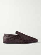 Bottega Veneta - Intrecciato Full-Grain Leather Slippers - Brown