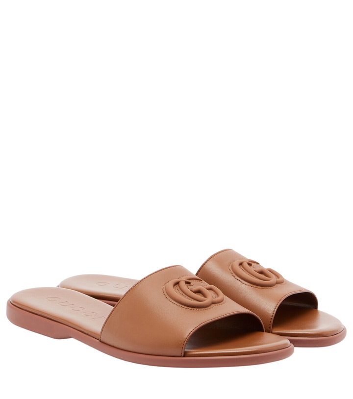 Photo: Gucci Double G leather slides