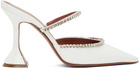 Amina Muaddi White Gilda Heels