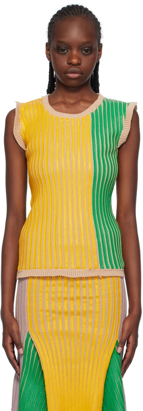 Photo: Stanley Raffington SSENSE Exclusive Green & Yellow Tank Top