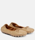 Tod's - Bubble leather ballet flats