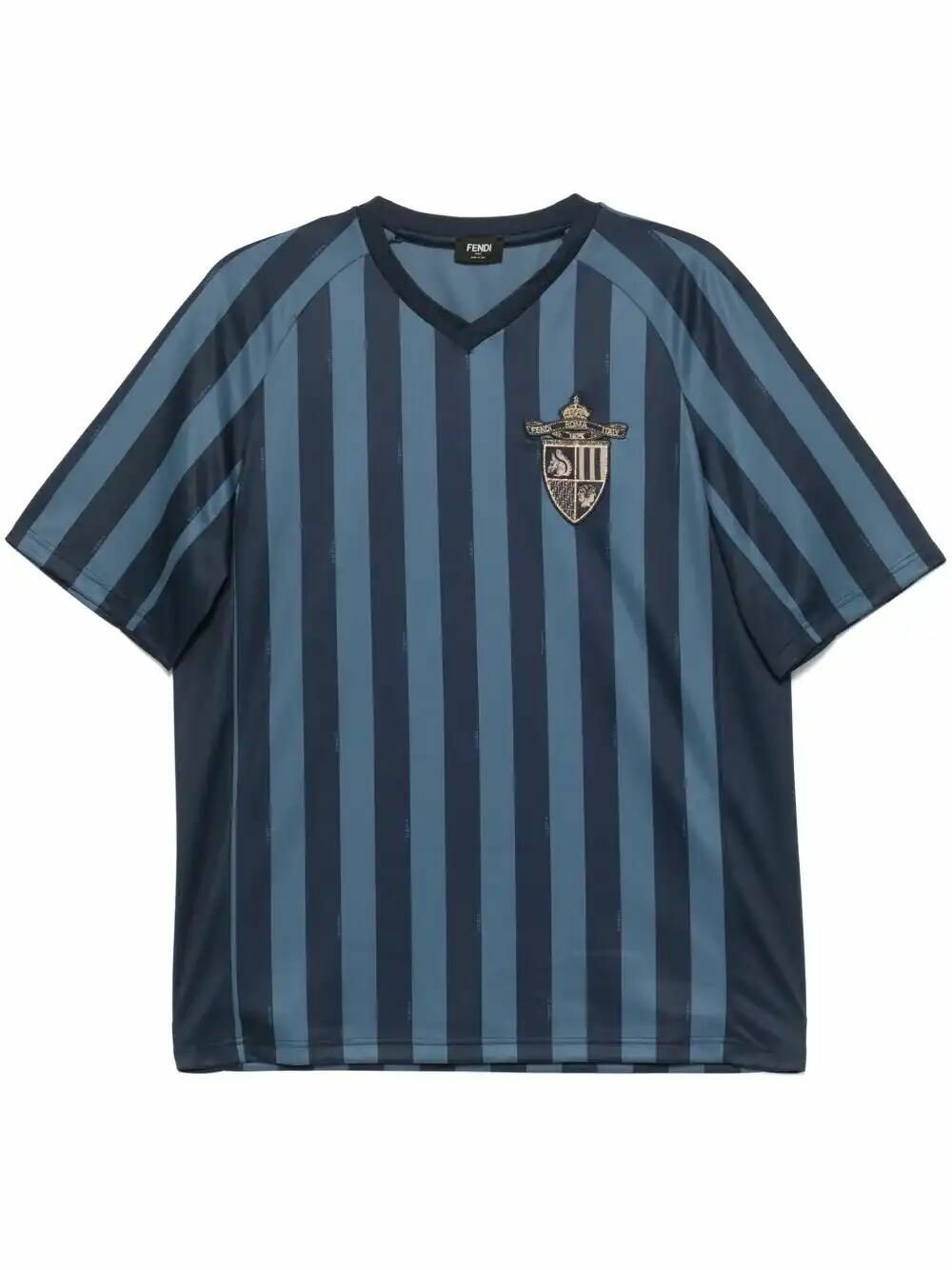 Men's FENDI SS21 Casual Cotton Short Sleeve Colorblock T
