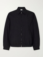 ATON - Cotton-Blend Gabardine Harrington Jacket - Black