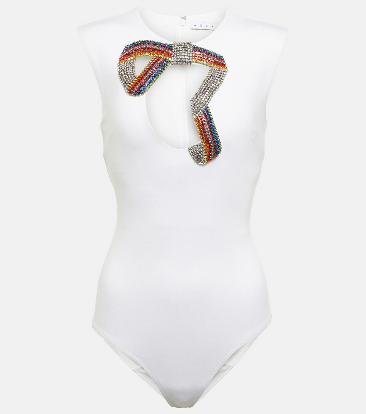 Area - Embellished jersey bodysuit