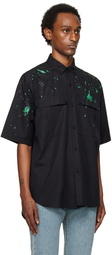 Moschino Black Painted Effect Shirt