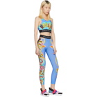 Emilio Pucci Blue Graphic Leggings