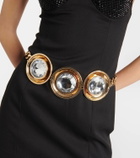 Area Crystal-embellished chain belt