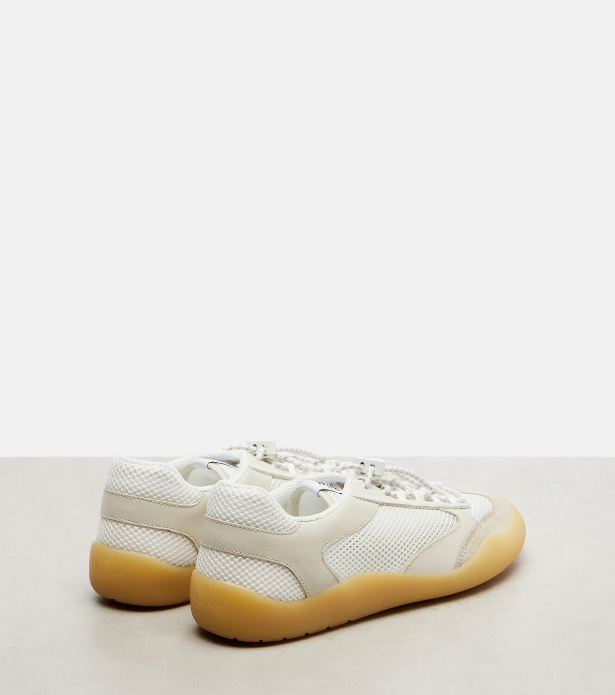Prada Speedrock leather-trimmed sneakers