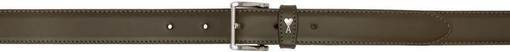 Photo: AMI Paris Khaki Leather Paris Paris Belt