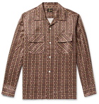 Needles - Camp-Collar Printed Sateen Shirt - Brown