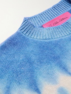 THE ELDER STATESMAN - Wire Tie-Dyed Cashmere Mock-Neck Sweater - Gray
