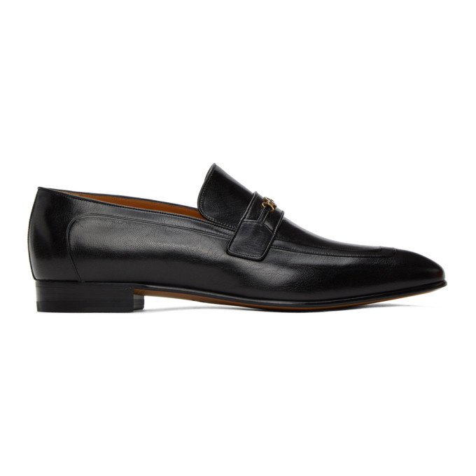 Photo: Gucci Black Horsebit Dracma Loafers