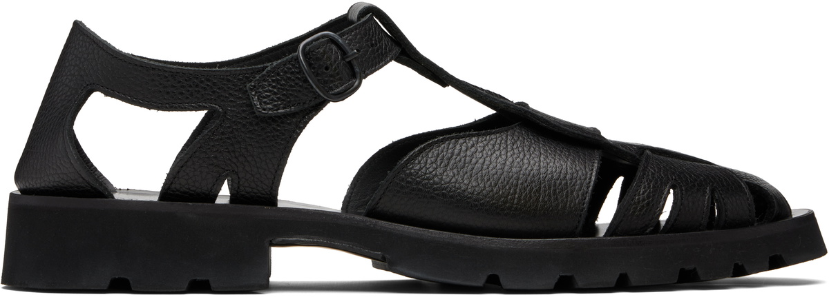 HEREU Black Pesca Sport Grainy Sandals