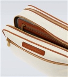 Brunello Cucinelli Leather-trimmed canvas toiletry bag