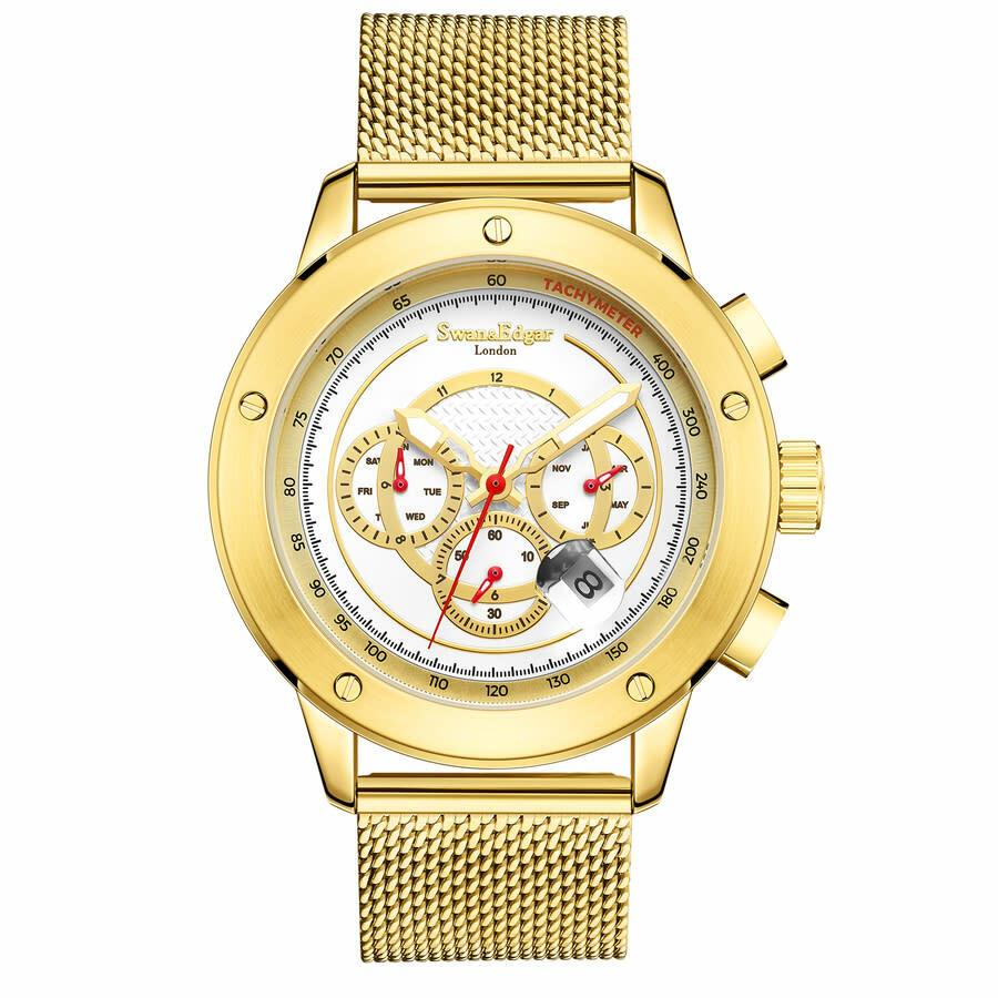 Swan & Edgar Bolt Racer Automatic White Dial Mens Watch SE1632