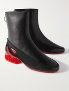 Raf Simons - Cycloid-4 Nylon and Suede-Trimmed Leather Ankle Boots - Black