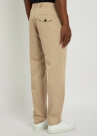 Oliver Spencer Fishtail Cotton Tapered-leg Trousers Beige