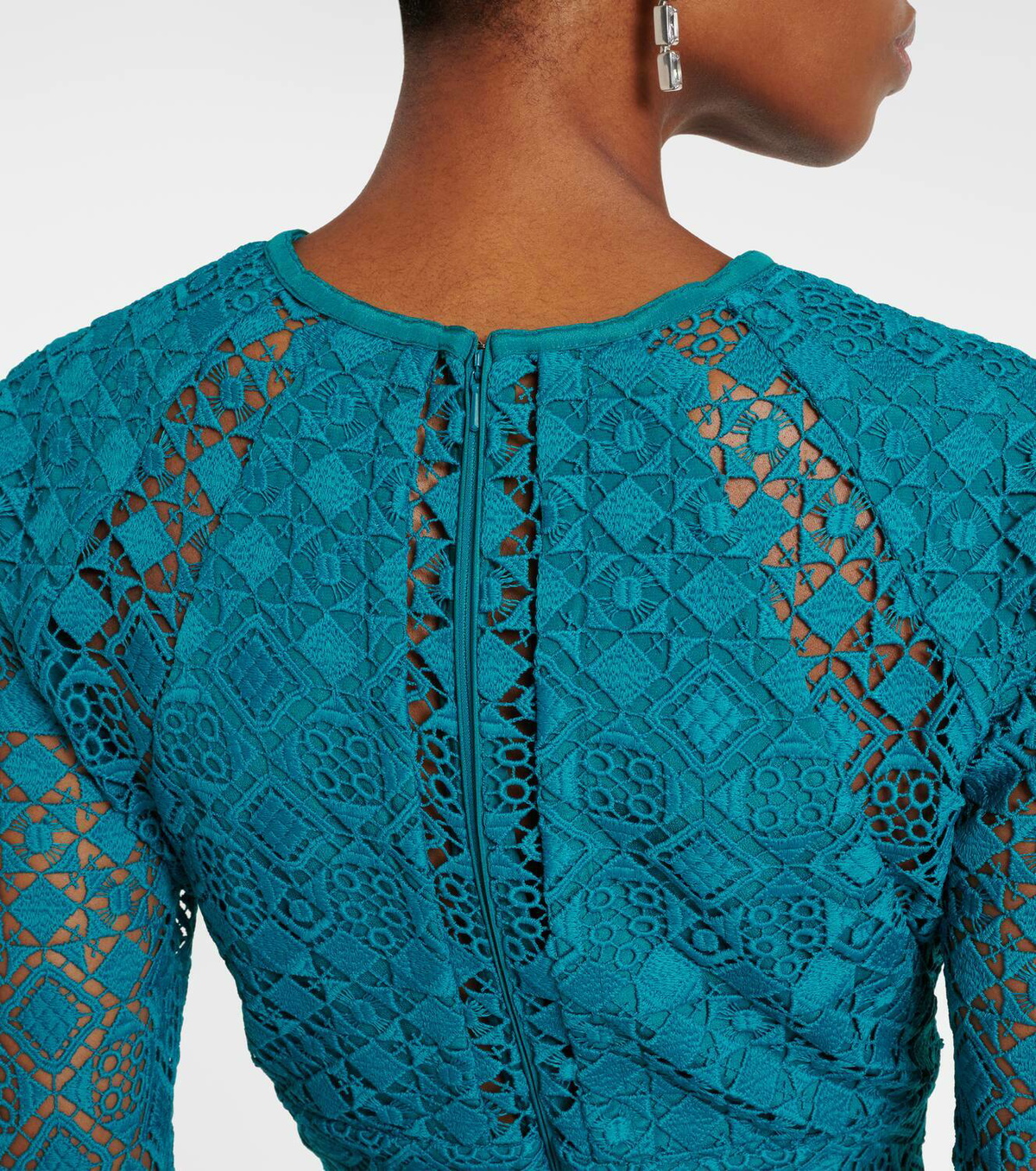 emerald green velvet long dress Lace Dress – ELIE SAAB main image 1