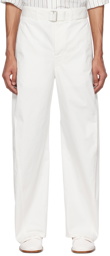 LEMAIRE White Belted Twisted Trousers