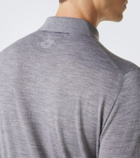 Lardini Wool, silk, and cashmere polo sweater