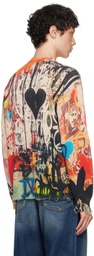 R13 Multicolor Printed Boyfriend Sweater