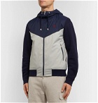 Brunello Cucinelli - Slim-Fit Jersey-Trimmed Colour-Block Shell Hooded Gilet - Gray
