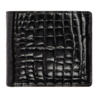 Maison Margiela Black Croc Bifold Wallet