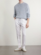 FEDELI - Bonifacio Straight-Leg Linen Drawstring Trousers - White