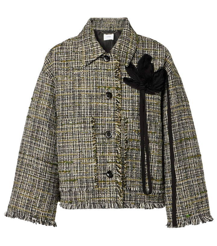 Photo: Erdem Floral-appliqué tweed jacket