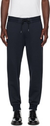 BOSS Navy Drawstring Jersey Cotton Sweatpants