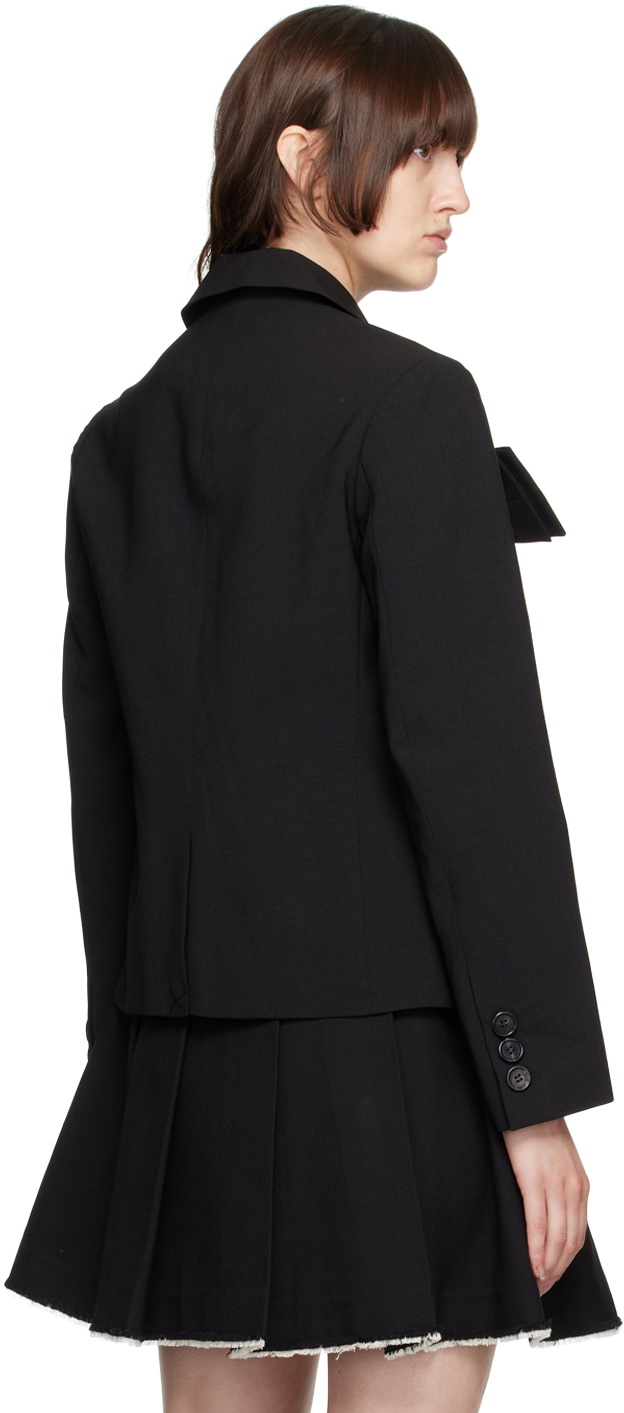 shushu/tong ブラック ボウ ジャケット Shushu/Tong SSENSE Exclusive Black Bow Jacket Shushu/Tong