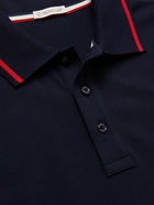 Moncler - Logo-Appliquéd Cotton-Piqué Polo Shirt - Blue