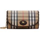 Burberry Beige Highlands Chain Strap Wallet​ Bag