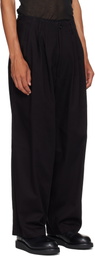 Y's For Men Black Katsuragi Side Tape Trousers