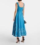 Almais Donovan embroidered cotton midi dress ALMAIS