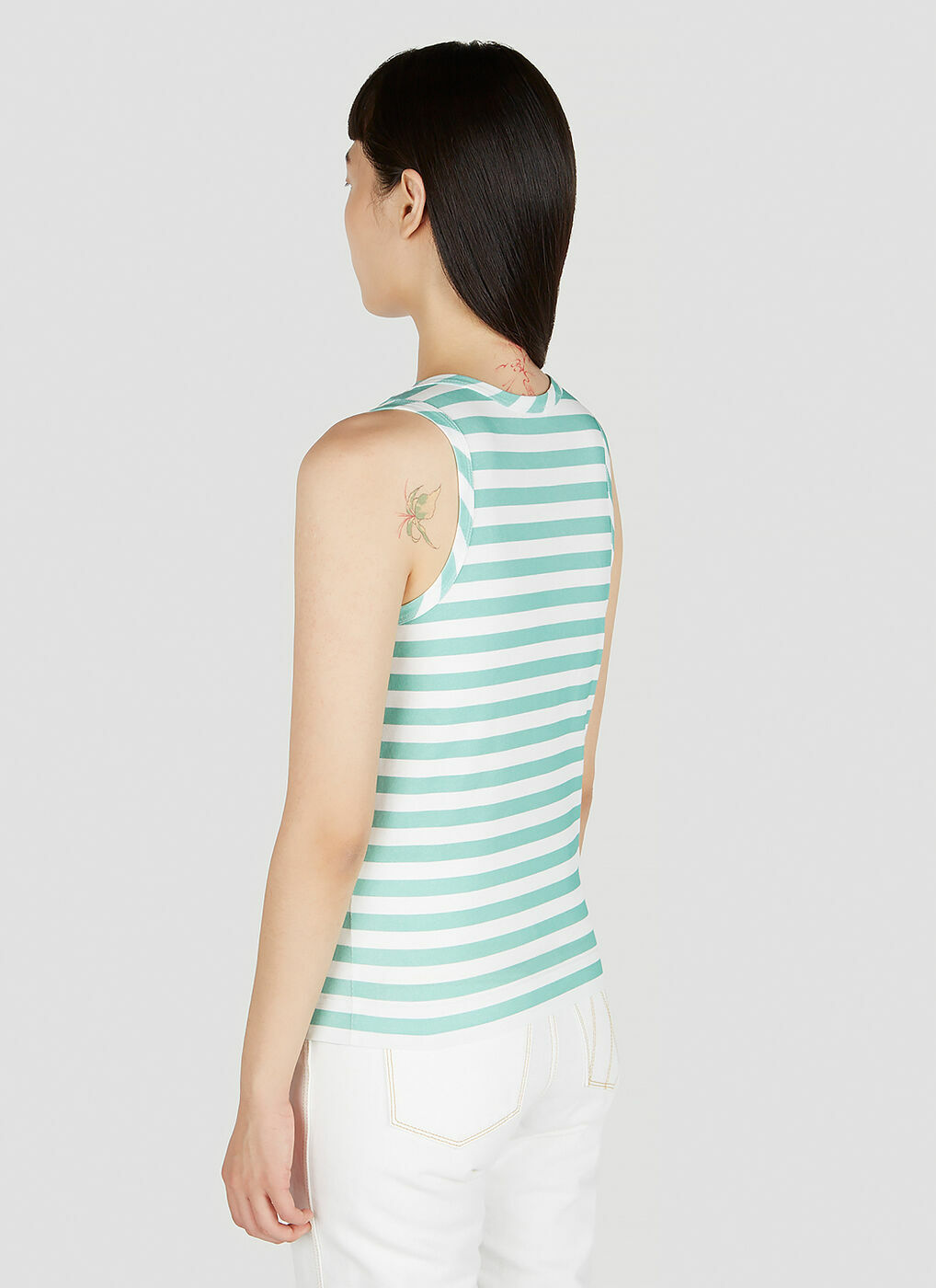 Moncler Striped Tank Top in Green Moncler