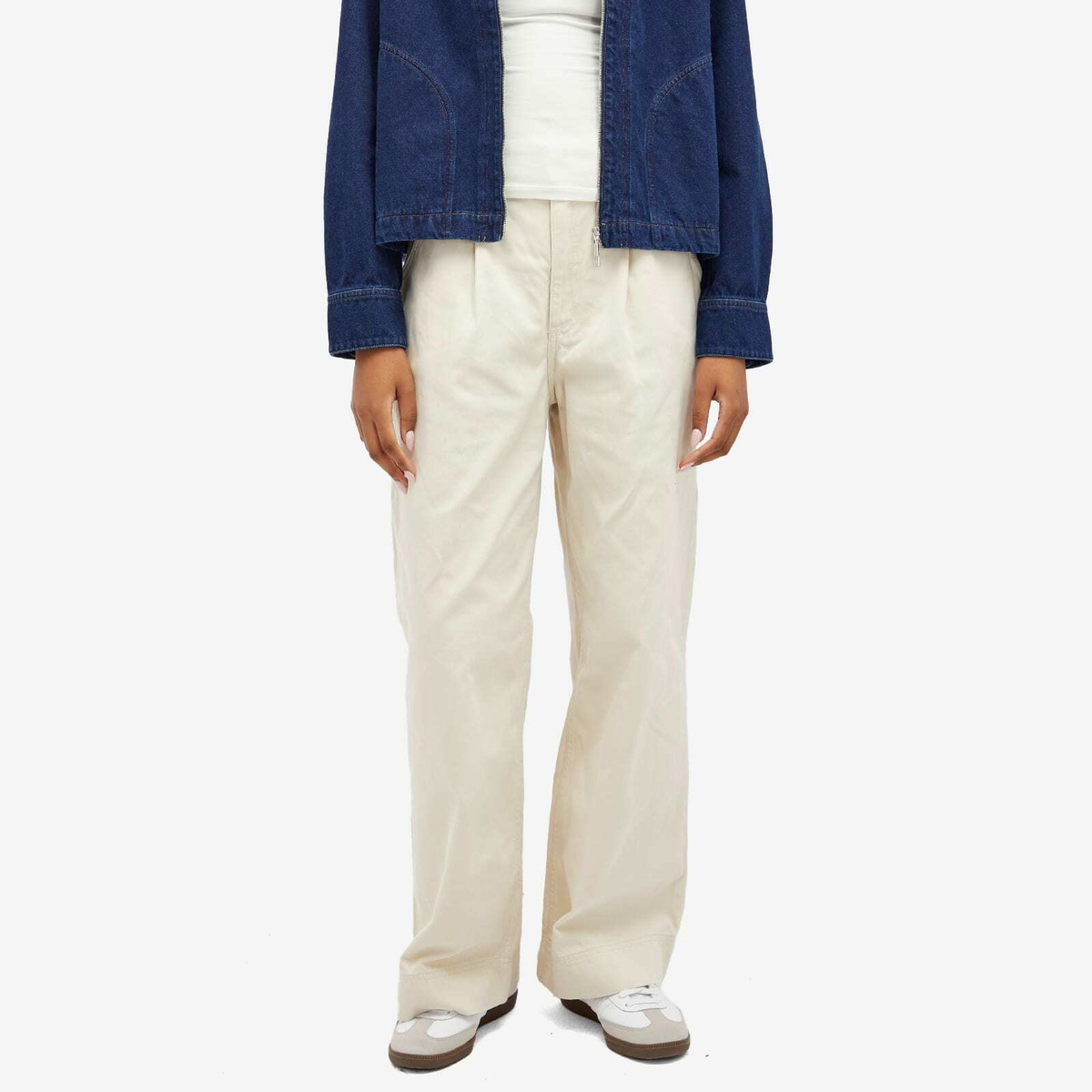 Nudie Jeans Co Women's Nudie Suki Workwear Sailor Pants in Ecru