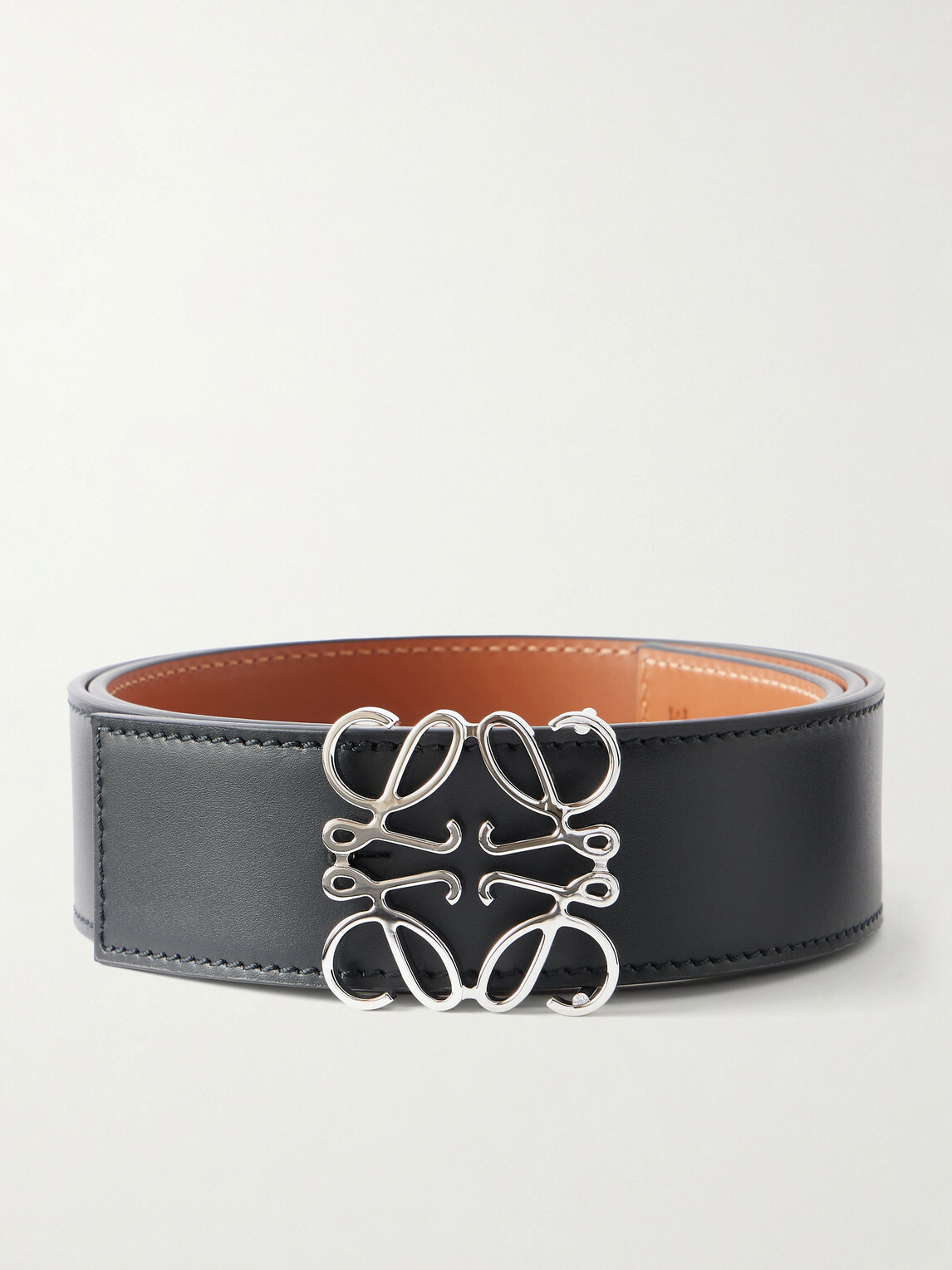 LOEWE - 4cm Anagram Reversible Leather Belt - Black