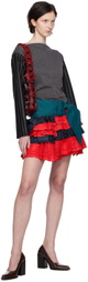 SC103 Red & Navy Passage Miniskirt