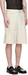 LOW CLASSIC Beige Belted Shorts