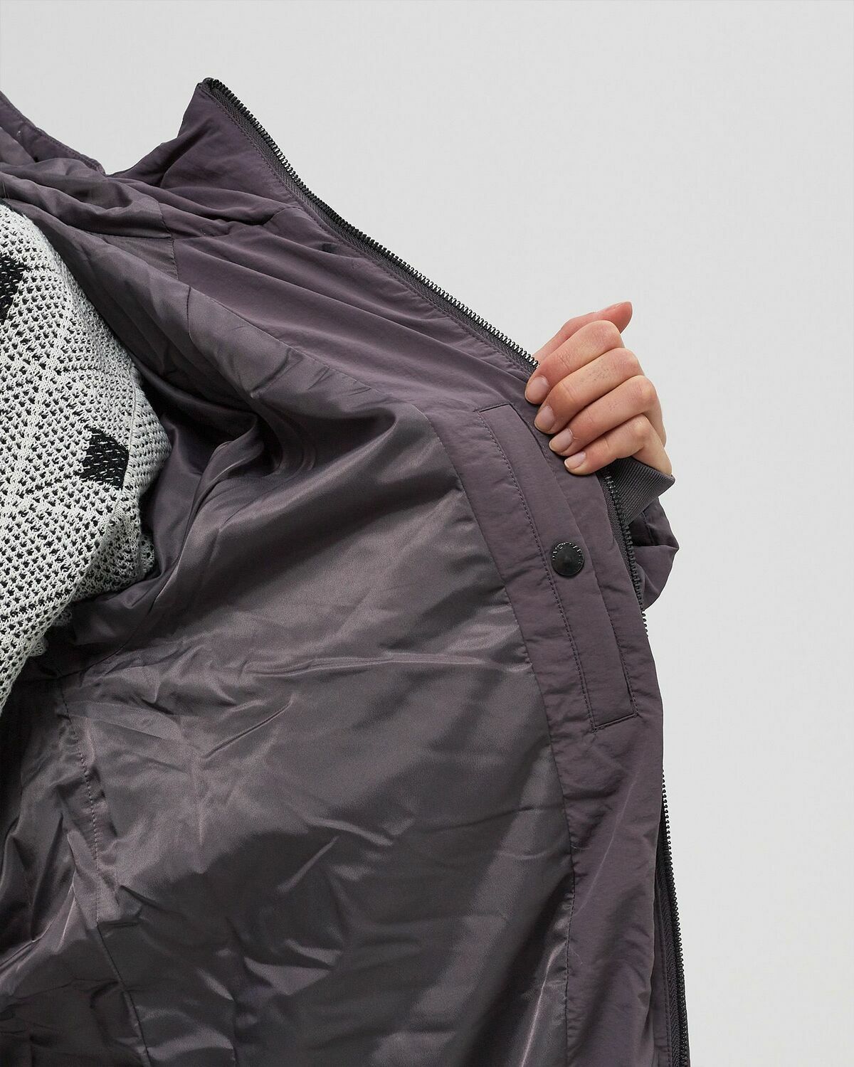 Daily Paper RELAXED LONG PUFFER Grey Womens Down & Puffer Jacket