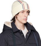 Moncler Off-White Rolled Brim Beanie