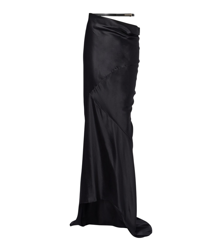Photo: Tom Ford Asymmetric silk satin maxi skirt
