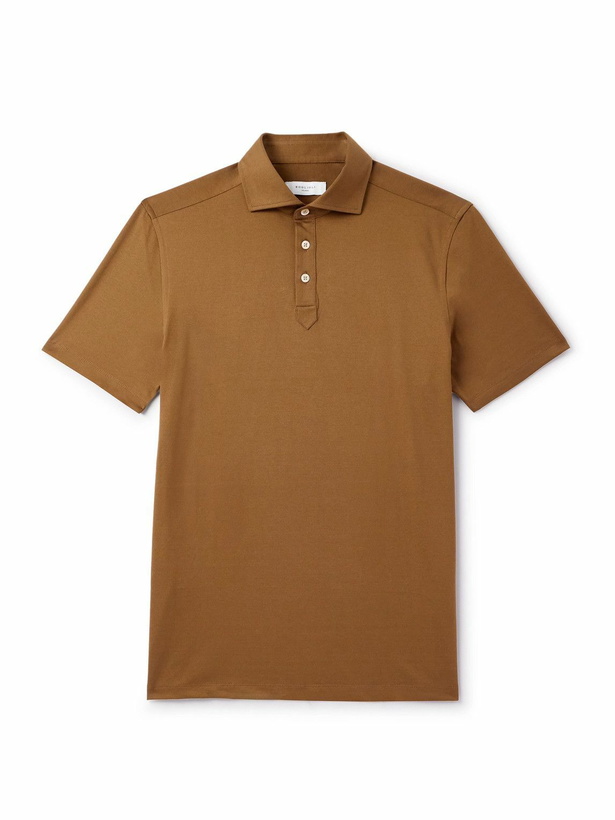 Photo: Boglioli - Cotton-Jersey Polo Shirt - Brown