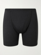 Portal - Drift Straight-Leg Merino Wool-Blend Boxer Briefs - Black